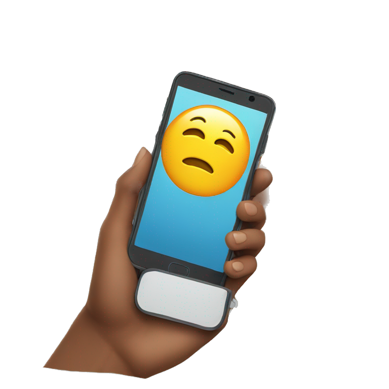 phone in hand in bed emoji