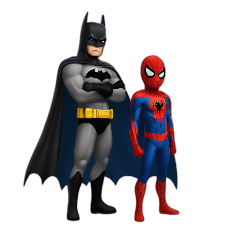 Batman vs Spider-Man emoji