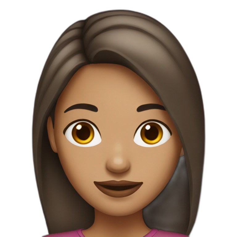 woman light brown skin long dark hair emoji