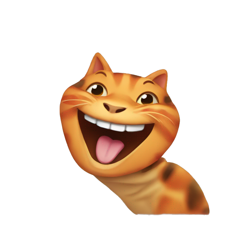 Tortoise orange cat laughing  emoji