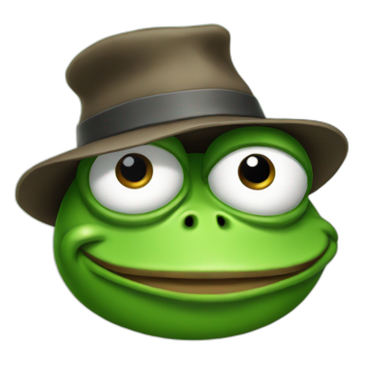pepe the frog with a hat emoji