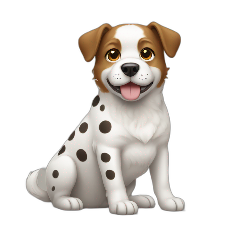 Dog with white spots emoji