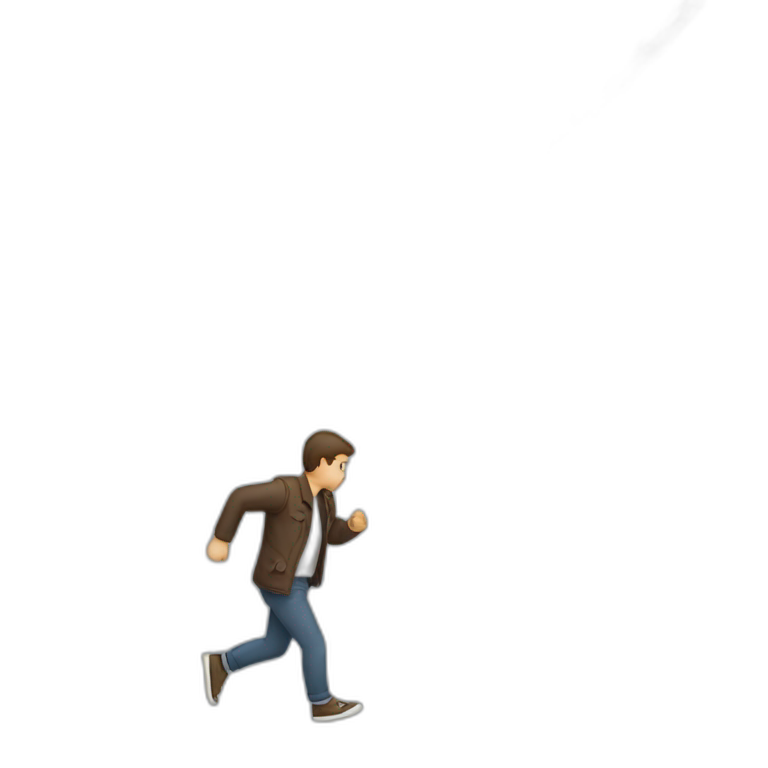 Man walking on a chain emoji