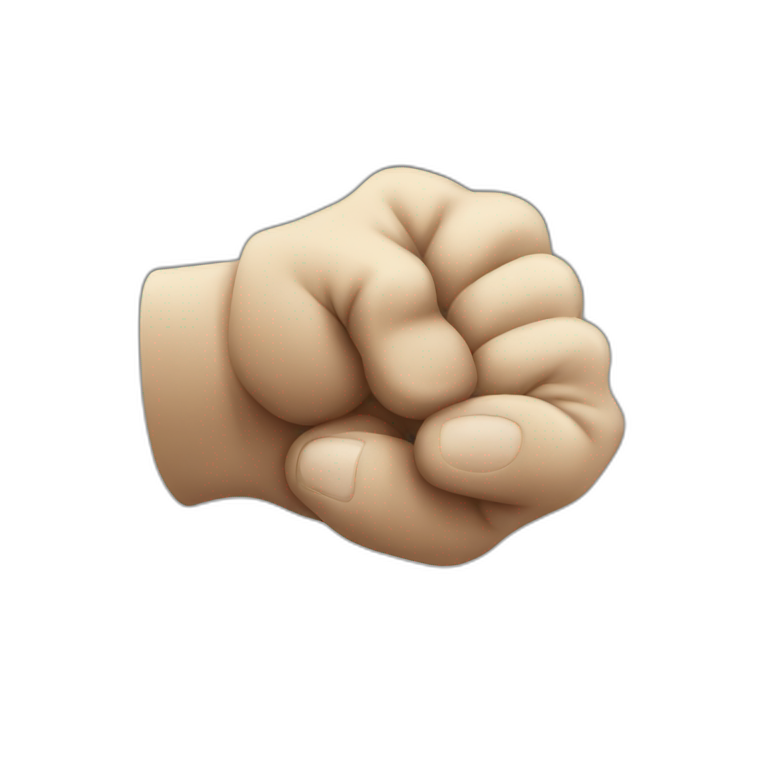 Fist against table emoji