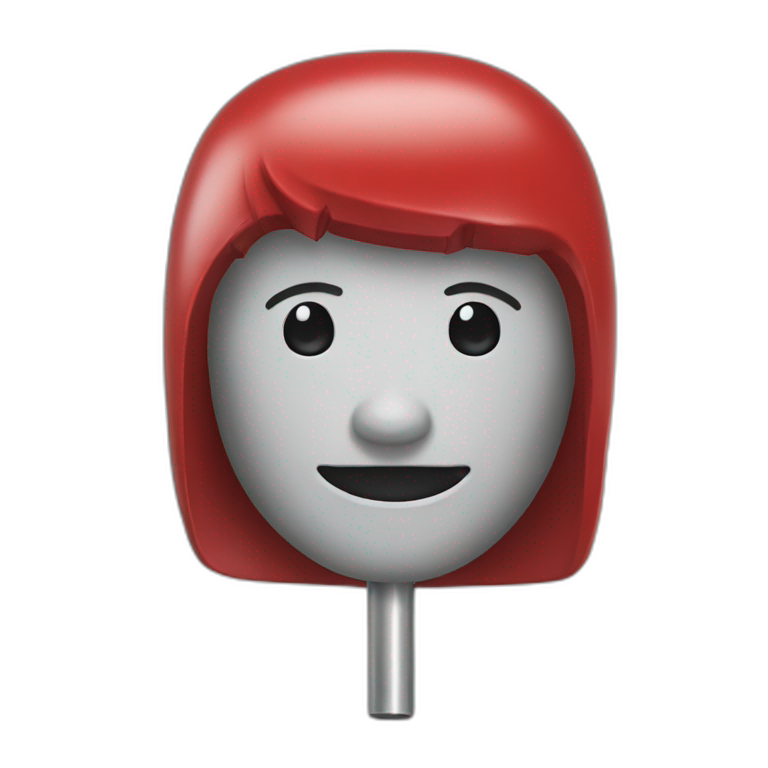 Bâton rouge en métal emoji