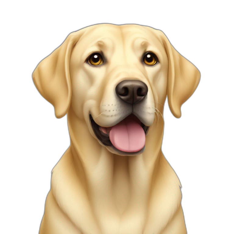 A yellow Labrador emoji