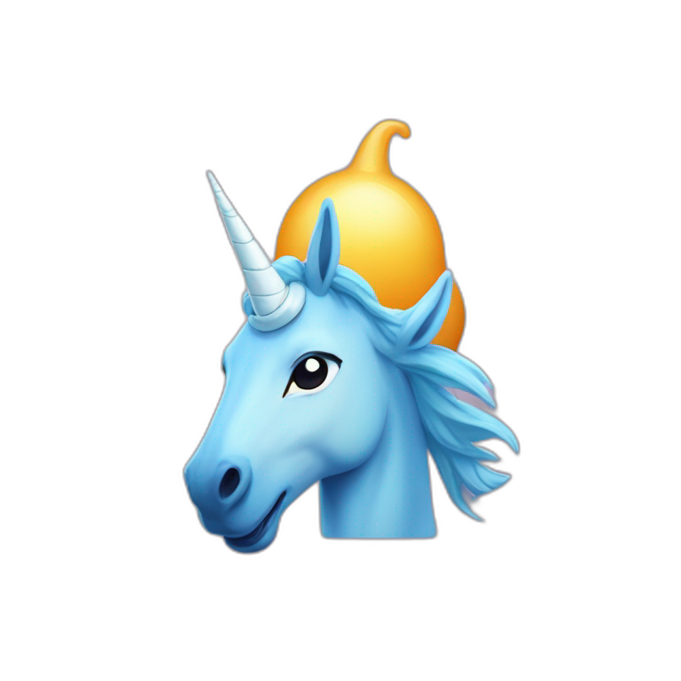 Une licorne sur le logo medadom emoji