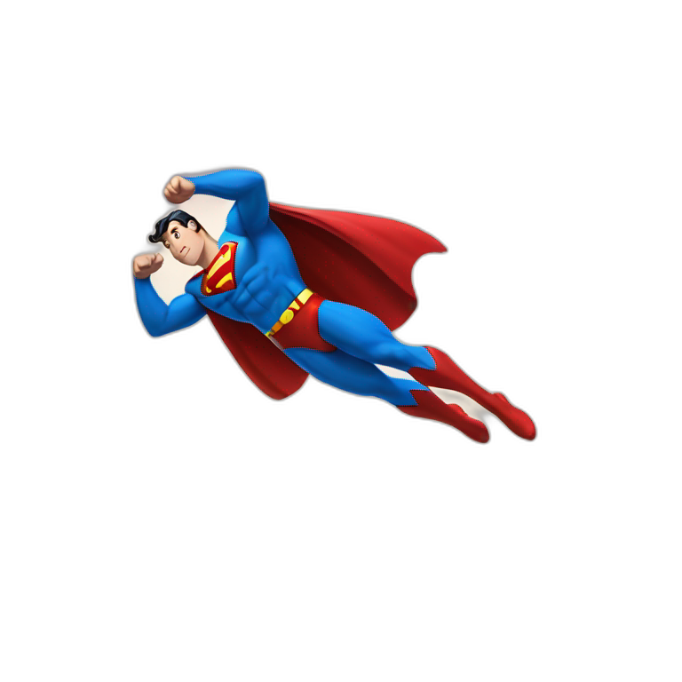 Superman flying emoji