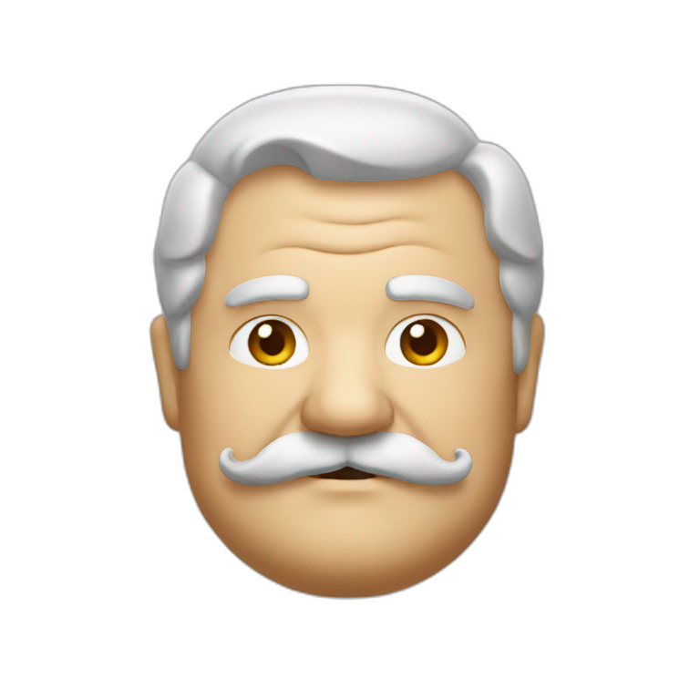 Old fat man mustache  emoji