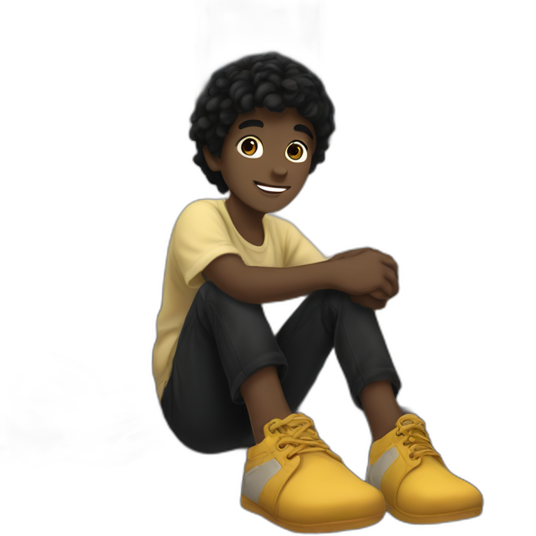 "boy with black hair" emoji