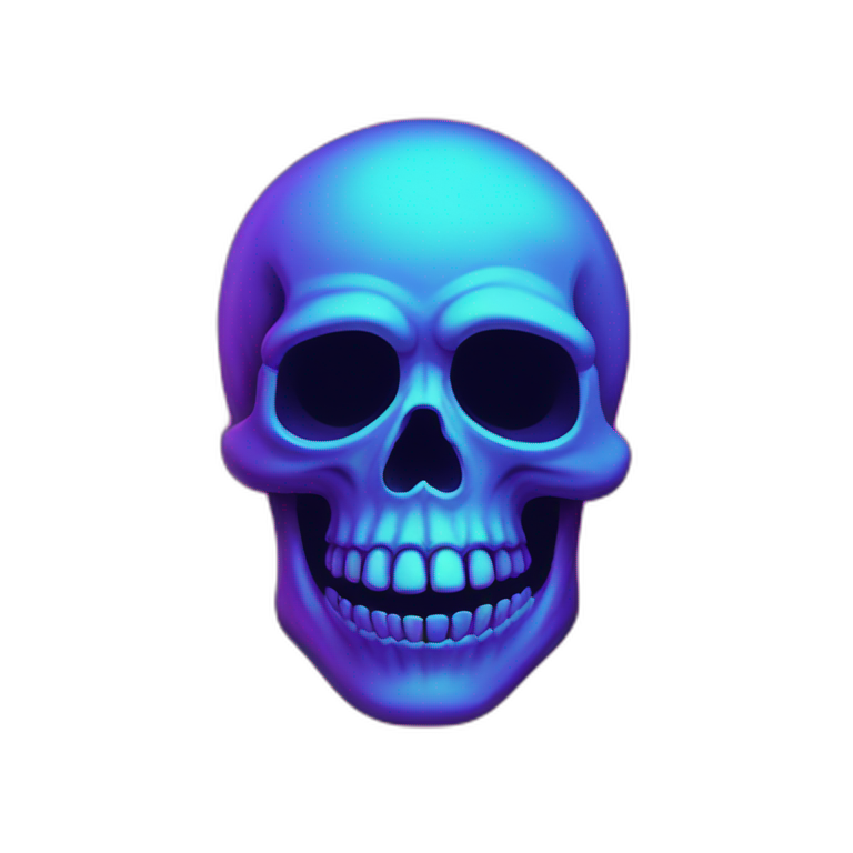 neon skull emoji