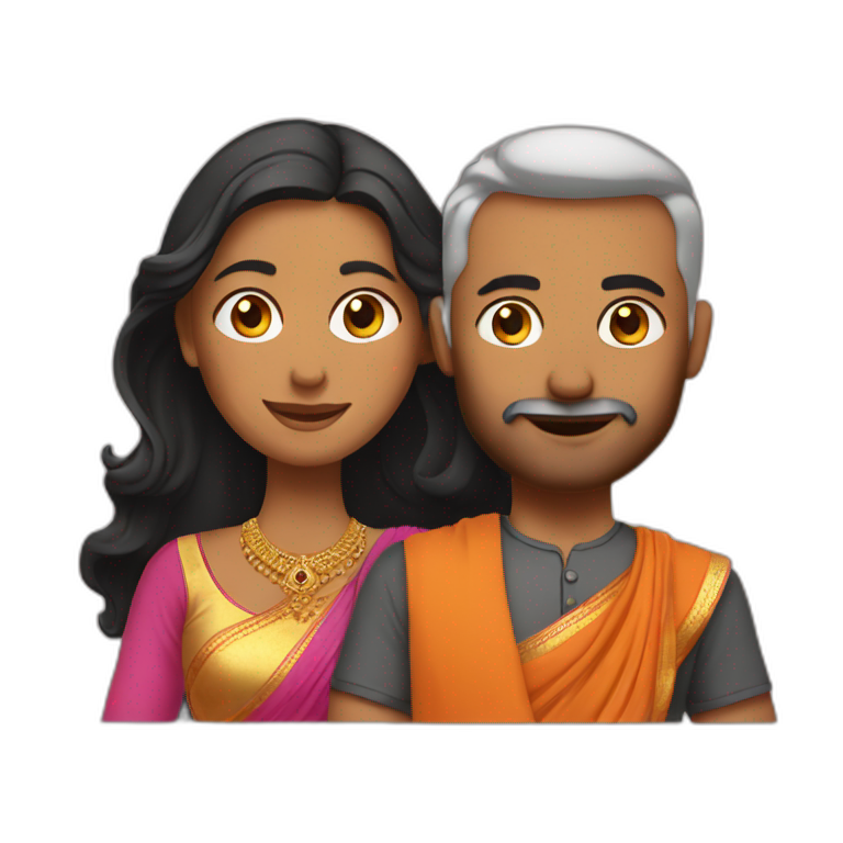 Me and My wife in india emoji