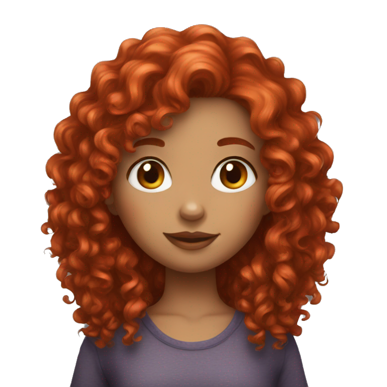 red curly hair girl emoji