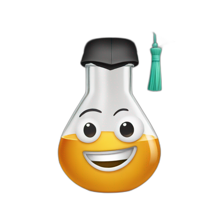 graduating-beaker emoji