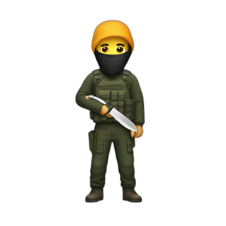 terrorist with knife emoji