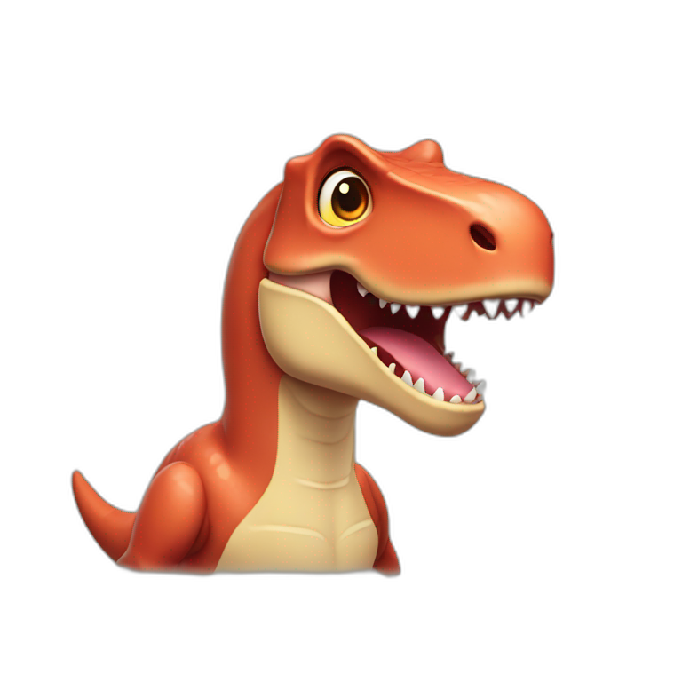 t-rex with hearts above head emoji