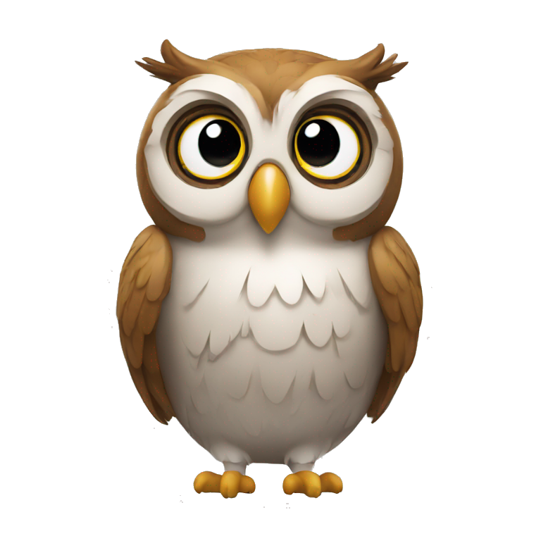 Owl wearing AirPods emoji