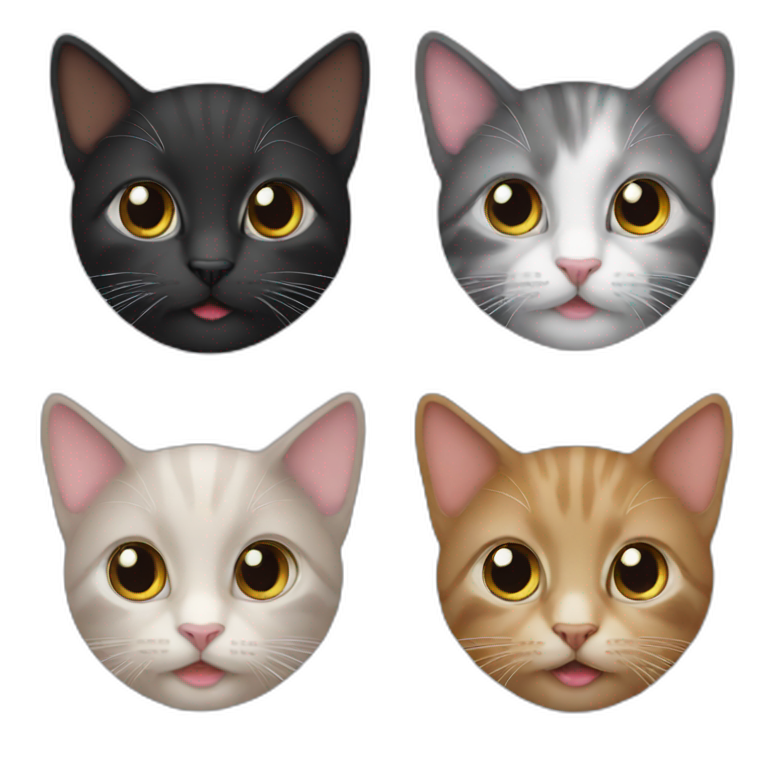 3 kittens emoji