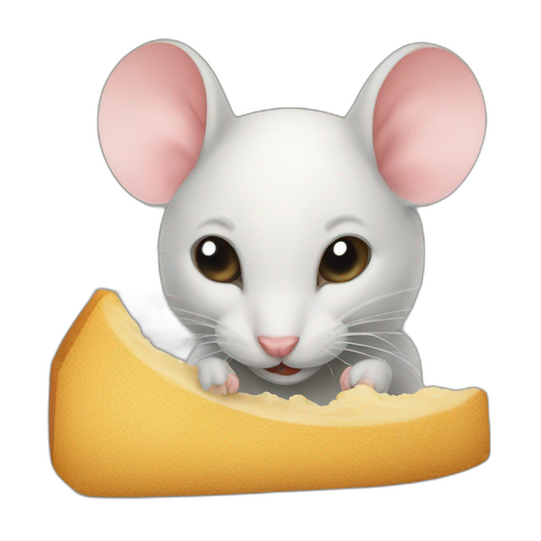 Mouse eat cat emoji