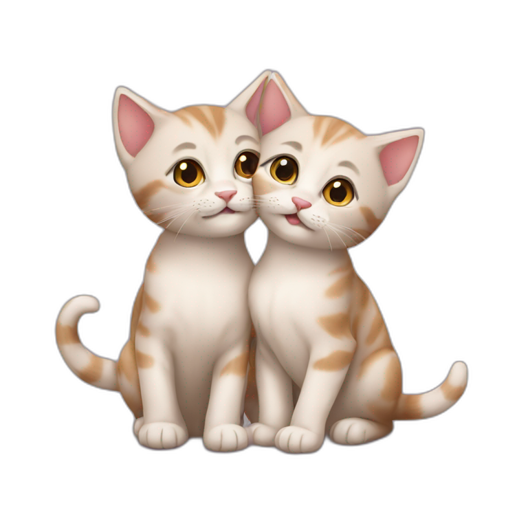 kittens in love emoji