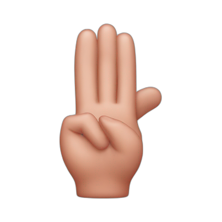 sausage finger hand emoji