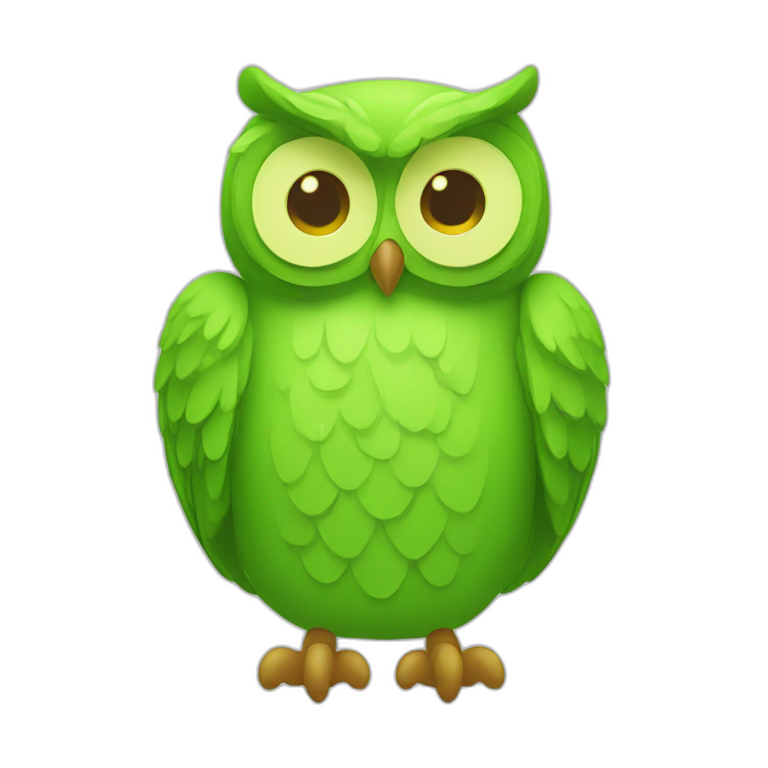 duo duolingo green owl emoji