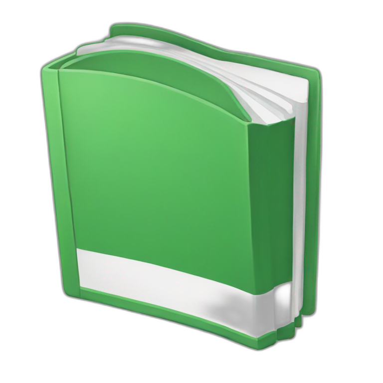 green #A8E063 book with sticker with white outline emoji