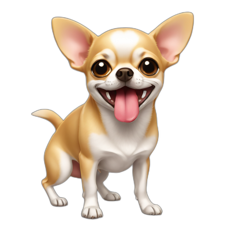 Chihuahua with tongue out emoji