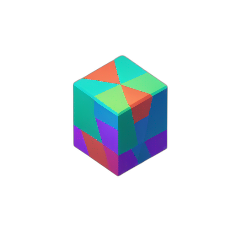 isometric 3d cube emoji