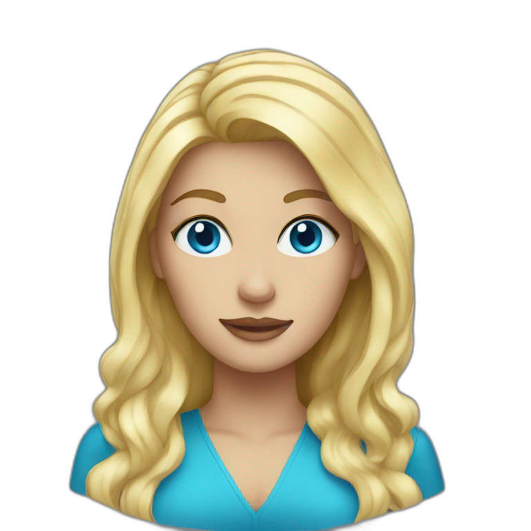 Blonde Woman with Blue eyes emoji