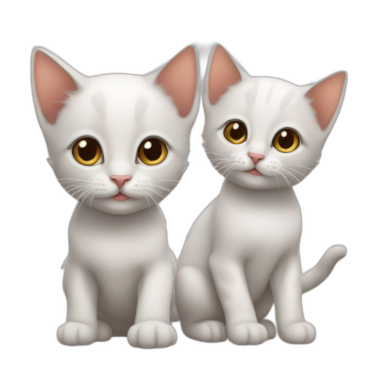 Two kittens emoji