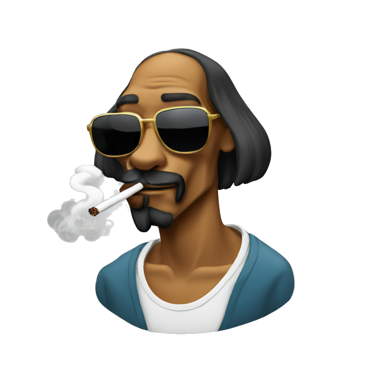 Snoop dog smoking emoji