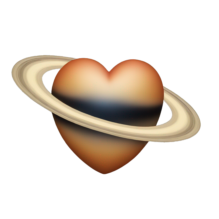  heart shape Saturn emoji