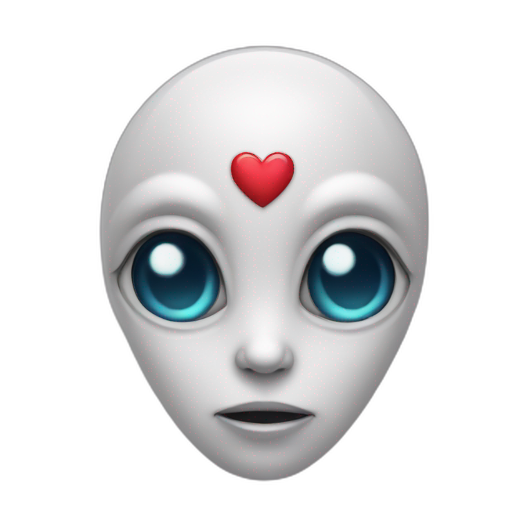 Alien with heart eyes emoji