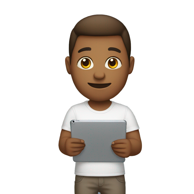Human with iPad Pro in hand  emoji