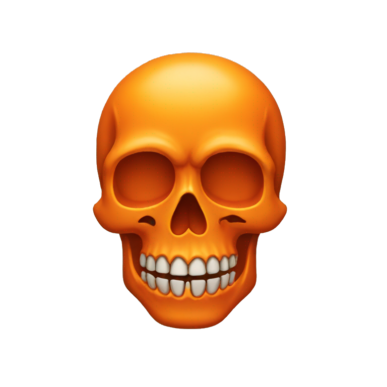 Orange skull emoji emoji