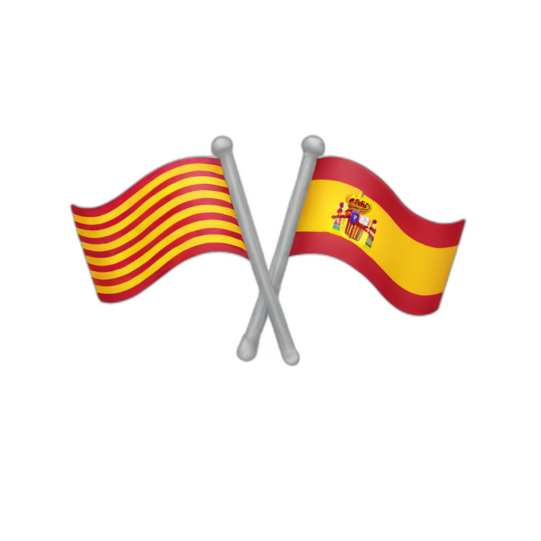 Usa flag with Spain flag emoji