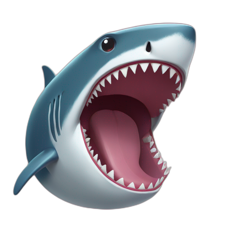 shark mouth wide open emoji