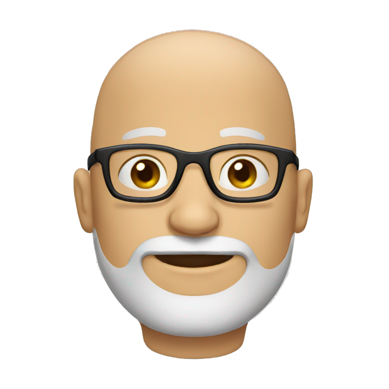 bald with beard and glasses emoji