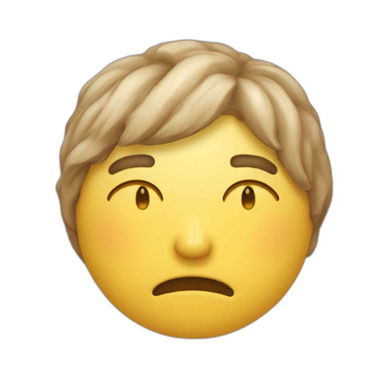 Visage qui pleure et est dégoûté en même temps emoji