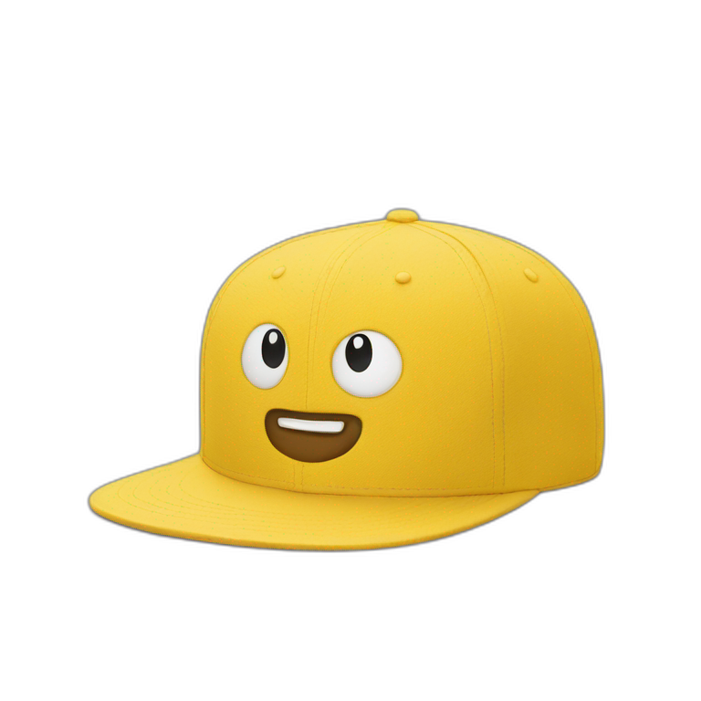 Yellow snapback cap emoji