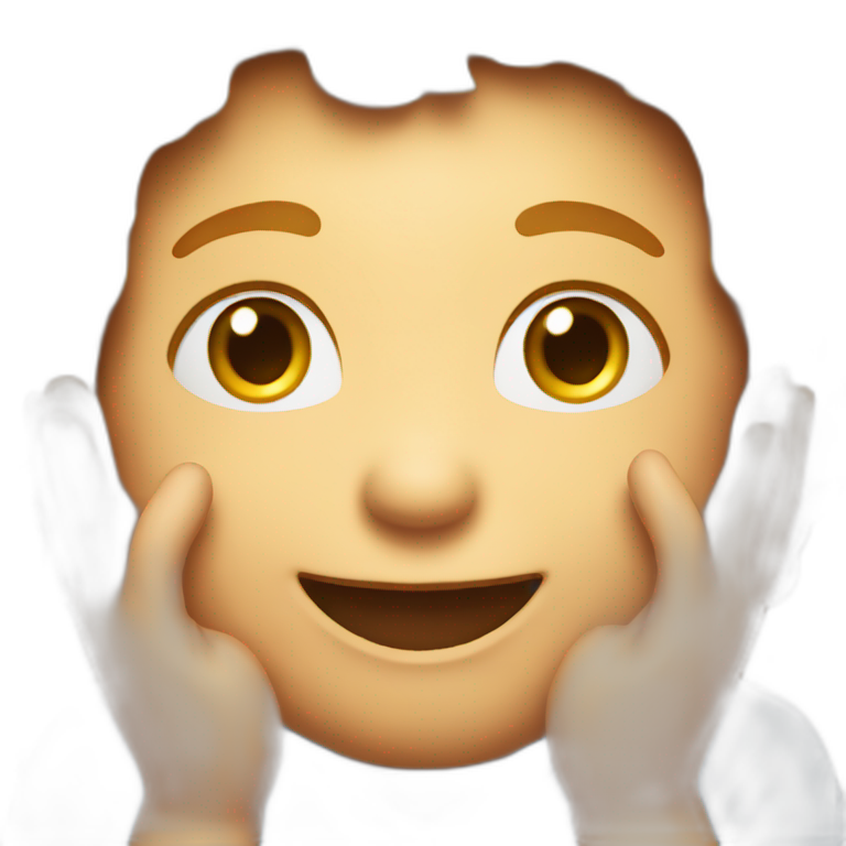 Smiling Face with Open Hands on Apple iOS 17.4 emoji