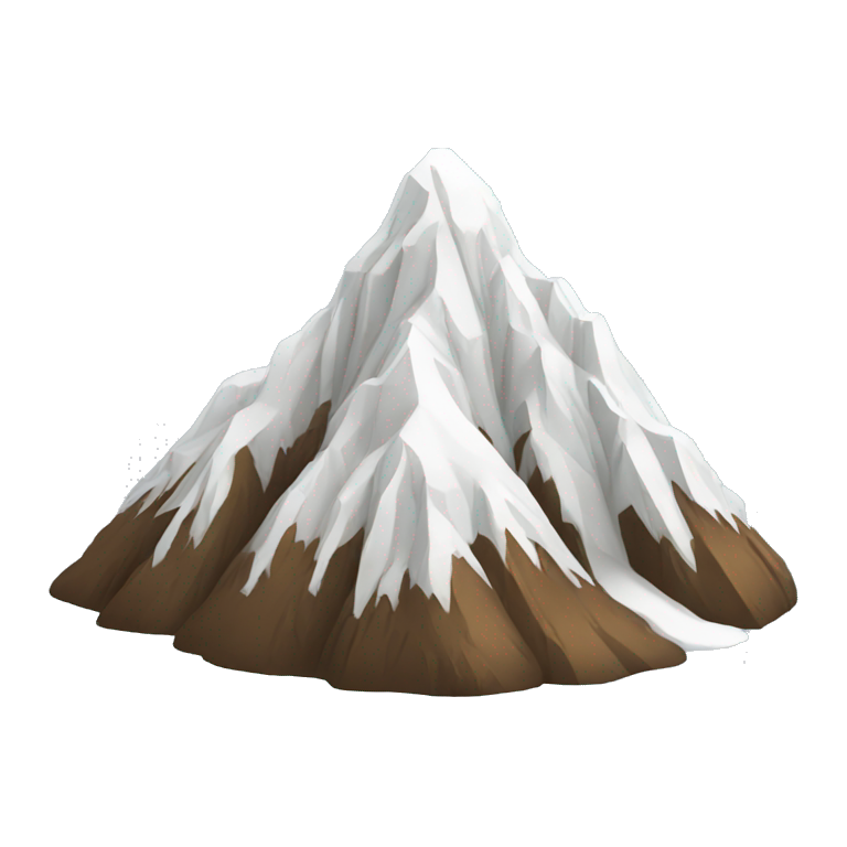 Mountain with snow at the top emoji