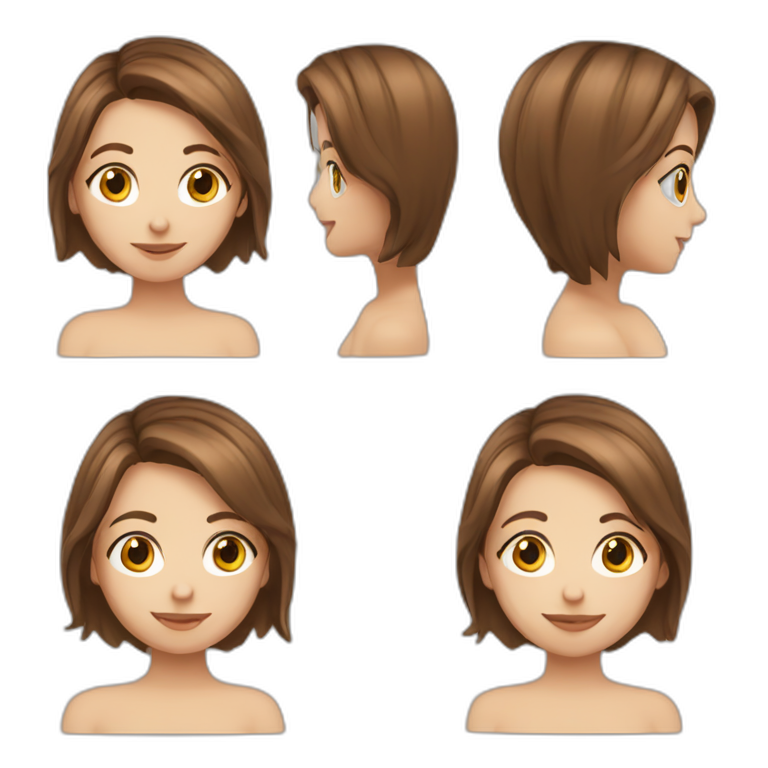 Ferne girl brown hair emoji