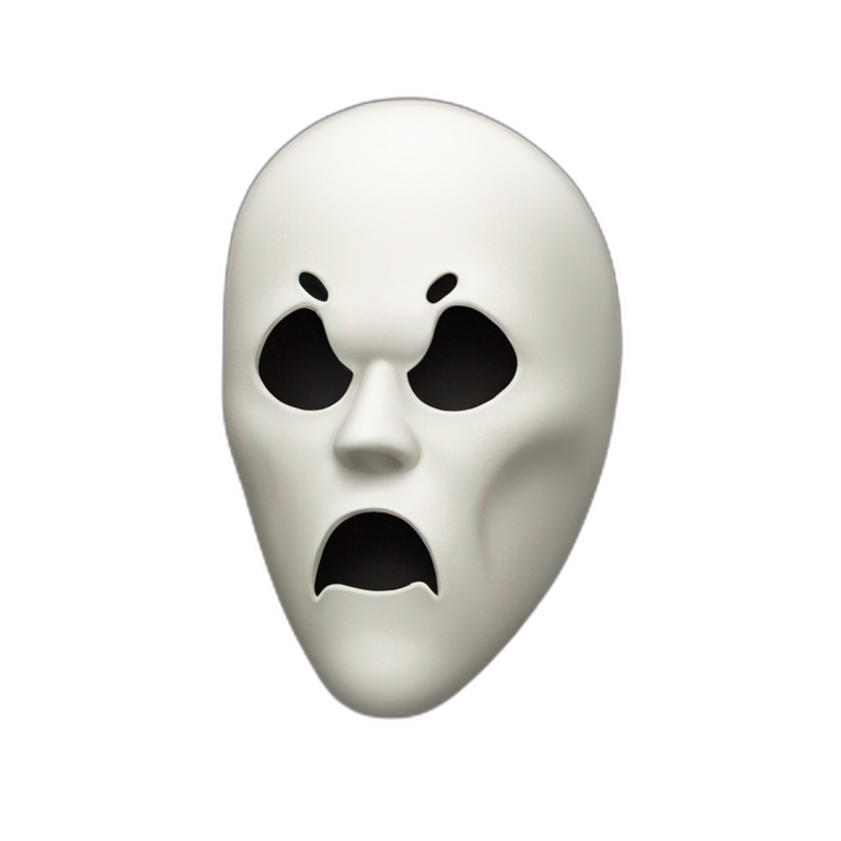 The mask of scream emoji