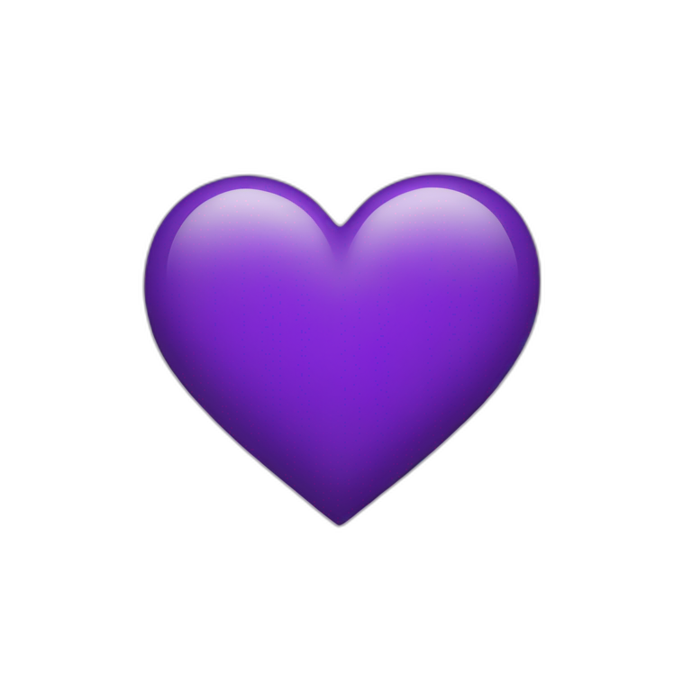half-heart purple emoji