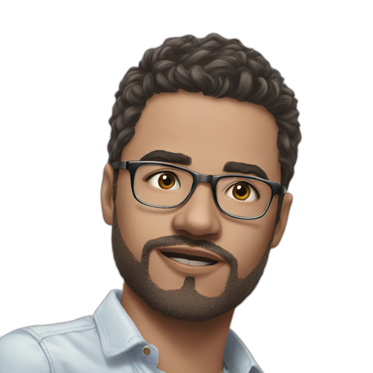 serious bearded glasses guy portrait emoji