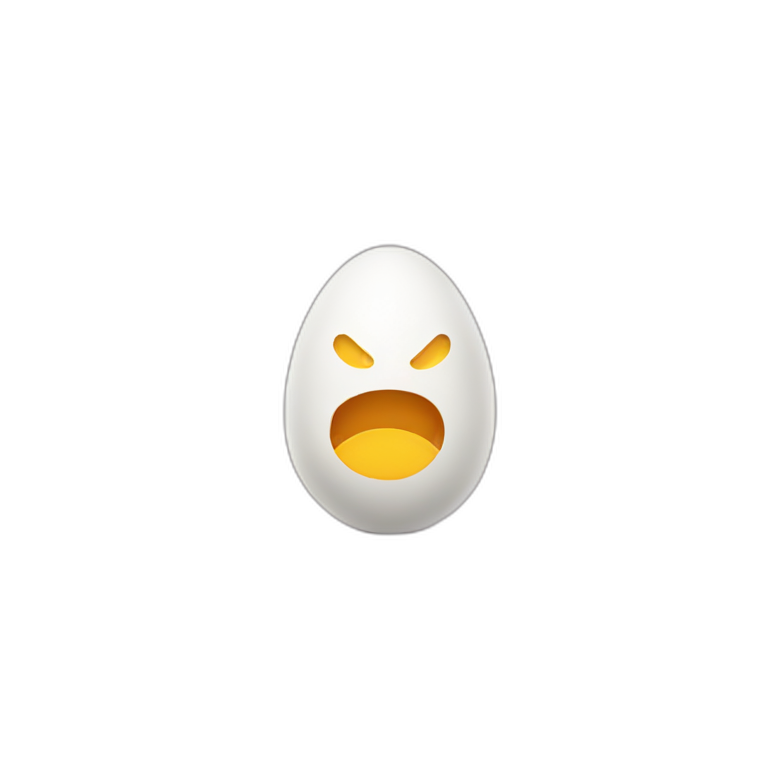 Psycho face Egg emoji