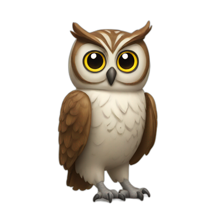 an owl that writes emoji