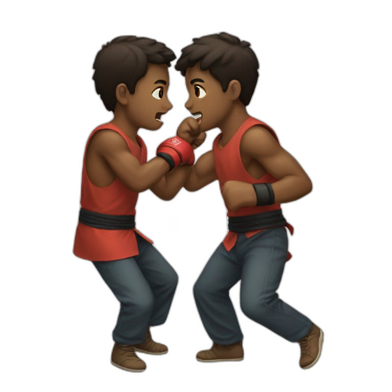 two boy fighting emoji